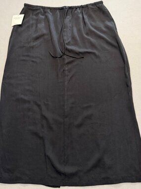 Eddie Bauer NWT Black Tencel Maxi Skirt XXL Drawstring
